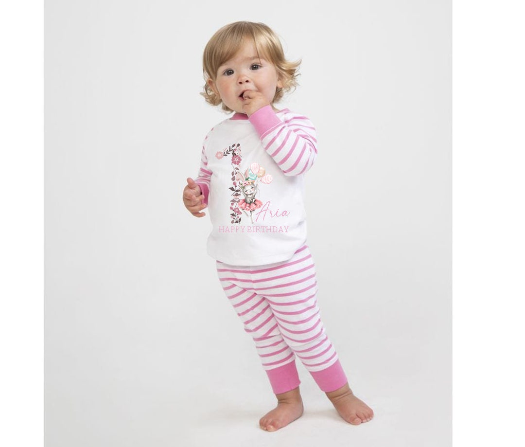 Personalised Children Pyjamas 1st Birthday Pjs Flower Girl Etsy UK