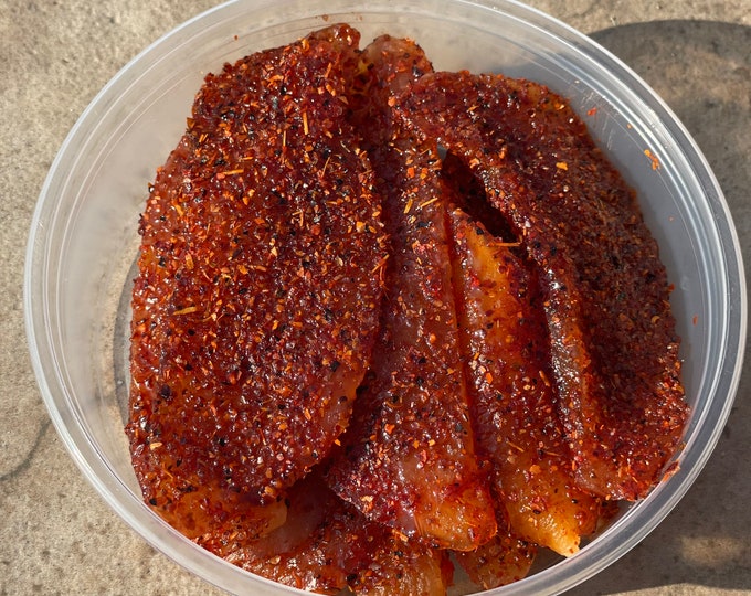 Spicy Chili Dried Mangoes Spicy Mango Fruit Chamoy Covered Etsy