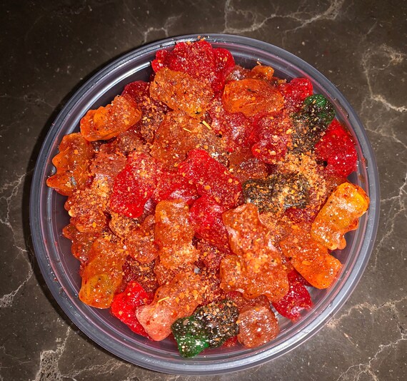 Spicy Gummy Bears or Sour Gummy Bears / Chamoy Tajin Covered Etsy