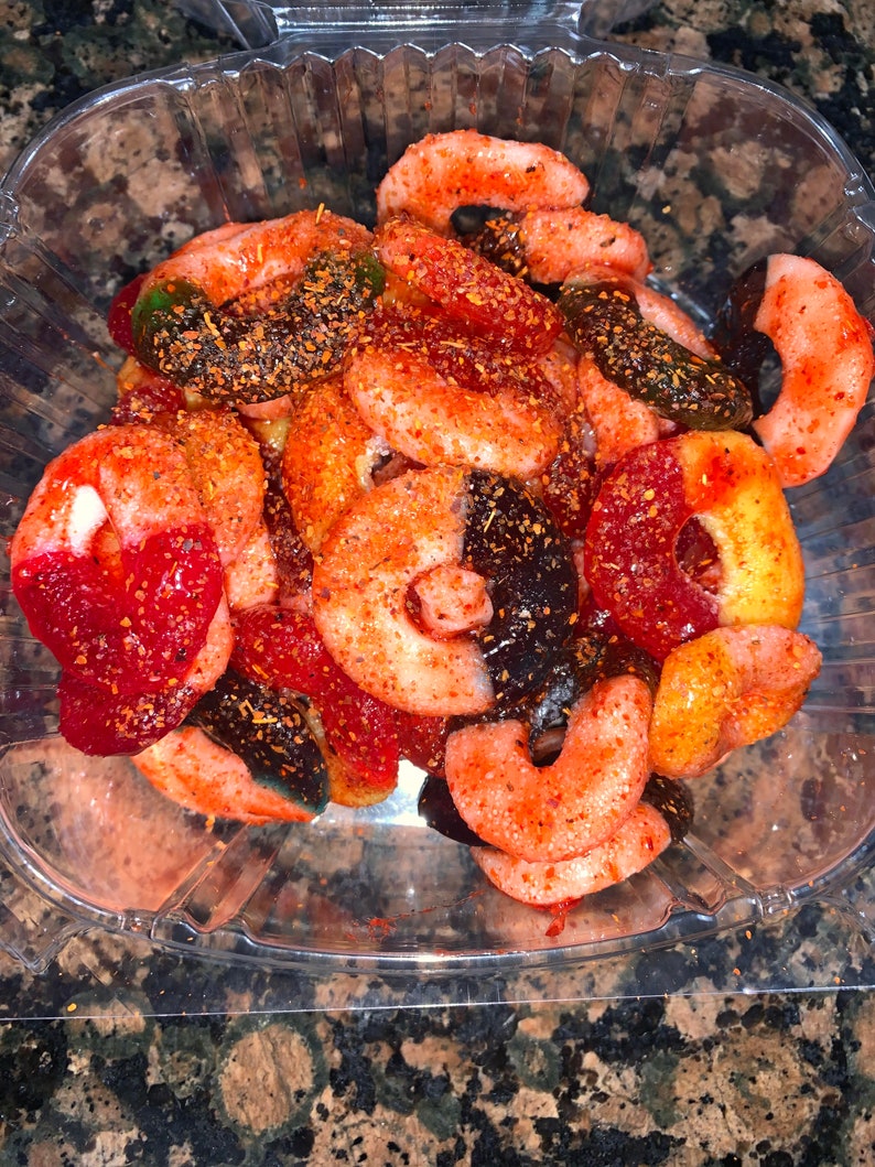 Spicy Mixed Sampler Gummy Rings / Chamoy Tajin Covered
