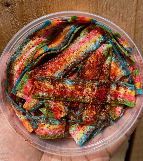 Chamoy Rainbow Sour Belts / Spicy Dulces Enchilados Etsy