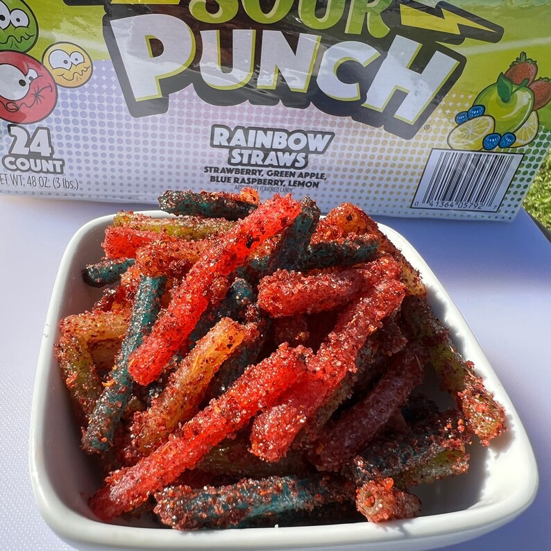 Chamoy Chile Sour Punch Straws Chamoy Candy Tajin Candy Etsy