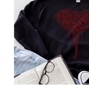 Delta, Crewneck,  DST Tee, Sorority Letters,  Big Little Gift,  Retro College, Sorority Apparel, Sorority Reveal, Heavy Delta Sigma Theta