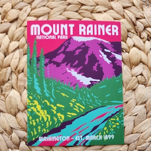 Mount Rainer National Park Postcard, Washington National Park