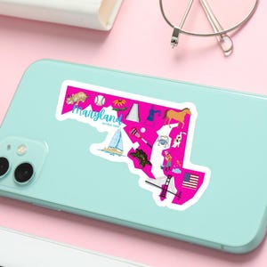 Maryland State Sticker, Chesapeake Bay, Free State, Old Line State, Little America State, Pentagon, Blue Crab State, Maryland visitor gift