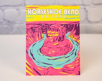 Horseshoe Bend Postcard: Arizona National Park Art