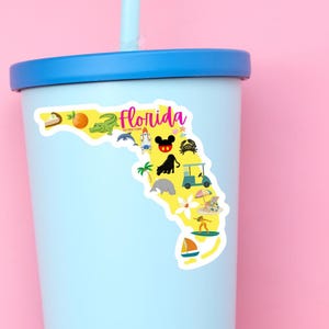 Adesivo Florida The Sunshine State, viaggiatore della Florida, visitatore della Florida, regalo per viaggiatore della Florida, regalo per abitante della Florida