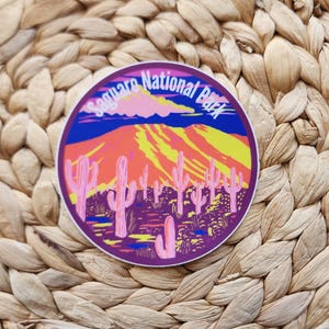 Saguaro National Park Sticker, Hiker gift, Desert lover gift, Saguaro Cactus, Arizona State Park
