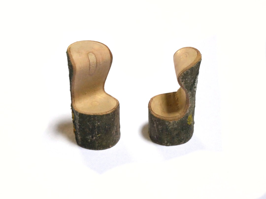 Duo Tiny Chairs Branches and Lichen Little Fairy Chairs Etsy
