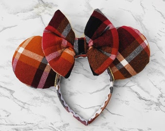 Fall Flannel Minnie Ears / Boo Bash Ears