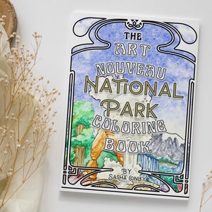 The Art Nouveau National Park Coloring Book! | Watercolor Paper |