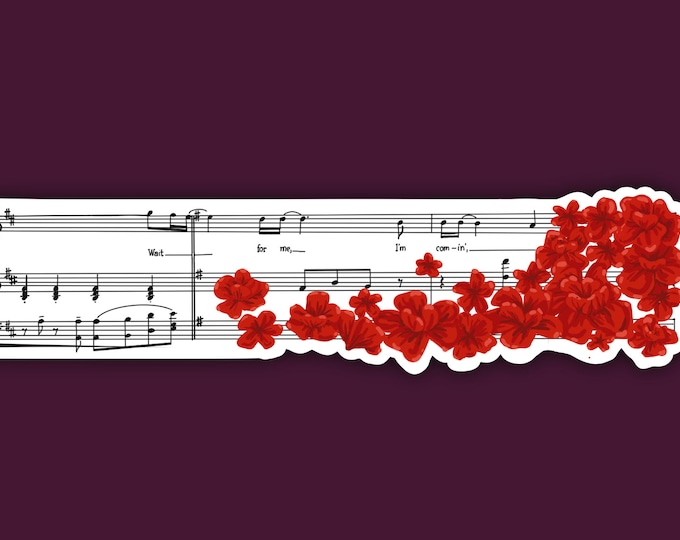 Hadestown “Wait For Me” Sheet Music Bar sticker | Broadway art