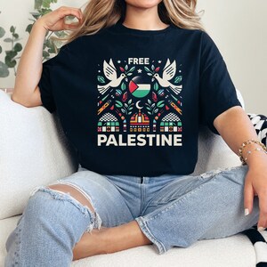 Palästina Shirt freies Palästina Shirt Palästina Sweatshirt Gaza Palästina Kunst Demonstration Shirt Menschenrecht Shirt Friedenstaube Palästina Shirt