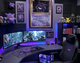 Gengar Pokemon Custom Holzkunstwerk | Kinderzimmer Dekor | Pokemon Fanart | Spielzimmer Dekoration