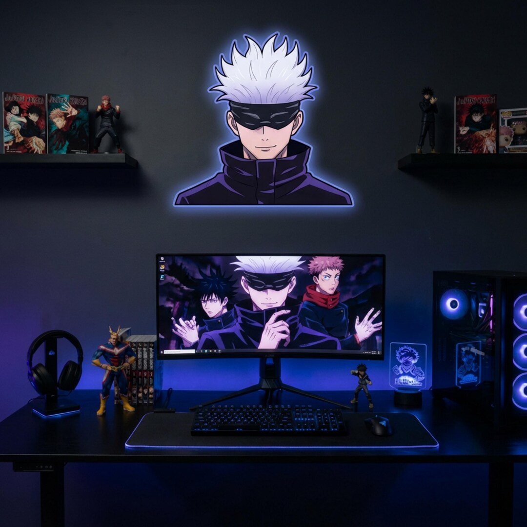 Jujutsu Kaisen Inspired Fan Wall Art | Handmade Wood Cutout | Anime ...