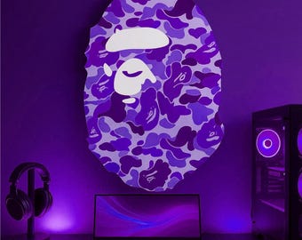 Cuadro decorativo de camuflaje hecho a mano – Pintura urbana pop que marca tendencia.