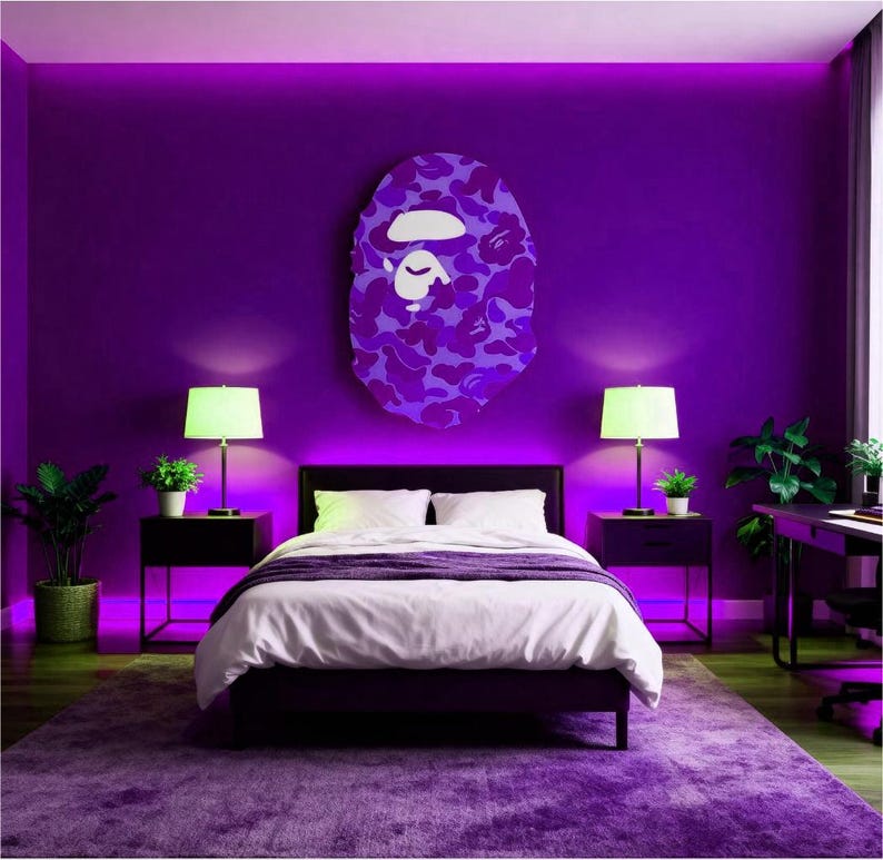 Cuadro decorativo de camuflaje hecho a mano – Pintura urbana pop que marca tendencia. imagen 2
