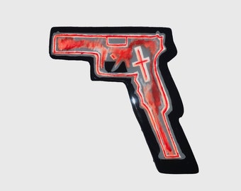 Red Glock Wall Art