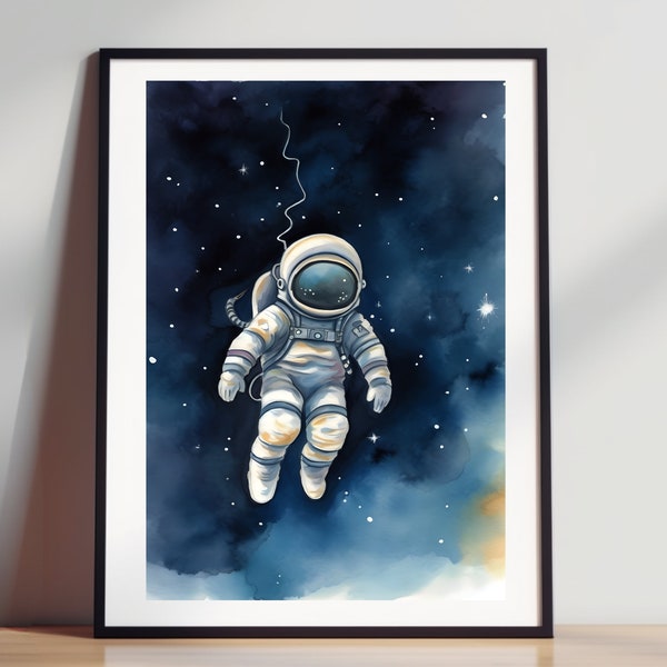 Astronaut Wall Art Etsy