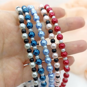 Beaded Phone Charm Strap, personalized beaded Wristlet, Handmade Beaded Strap, Phone Accessory, Acrylic Pearl phone charm