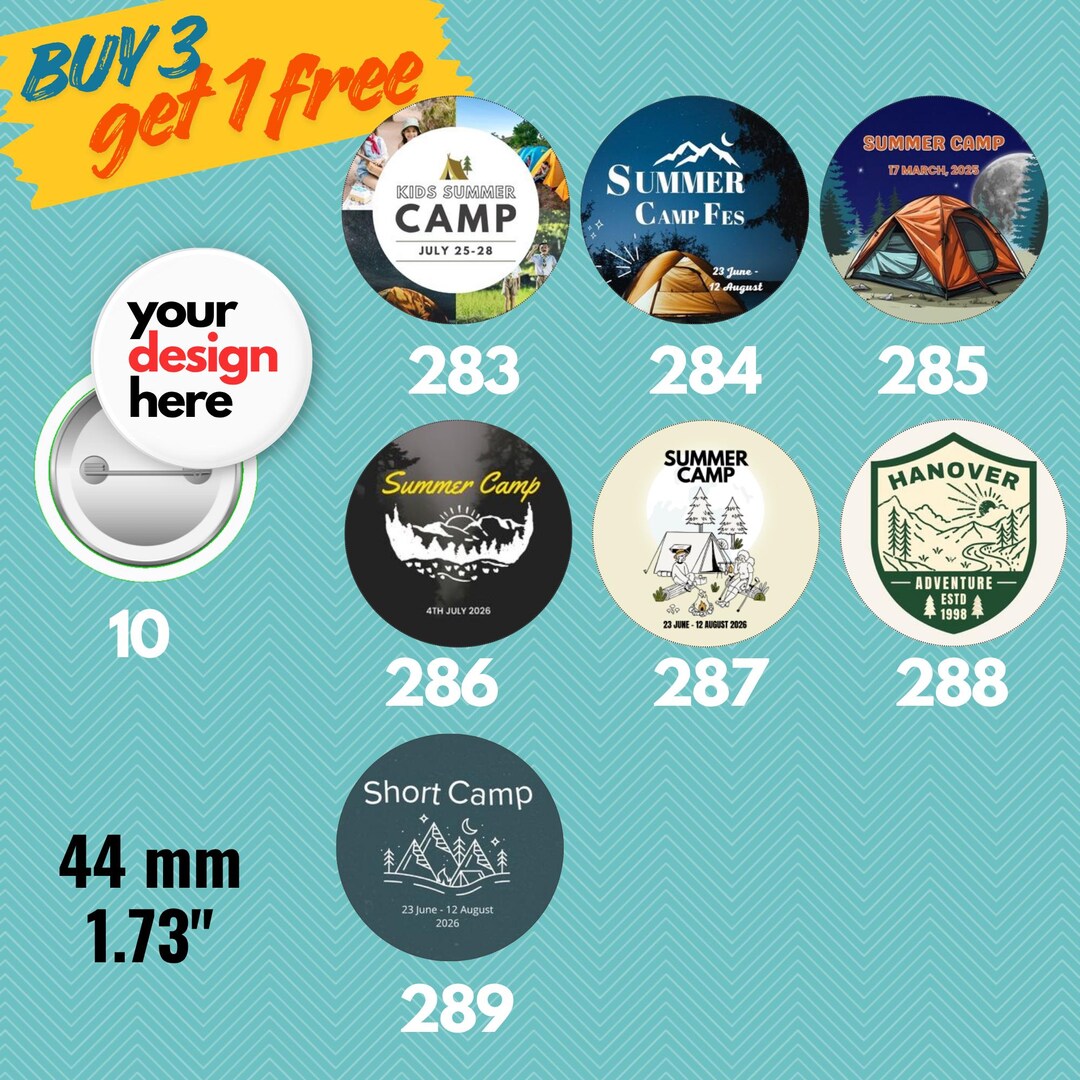 Minimalist Camping Button Pins, Trail and Tent Art, Lapel or Backpack ...