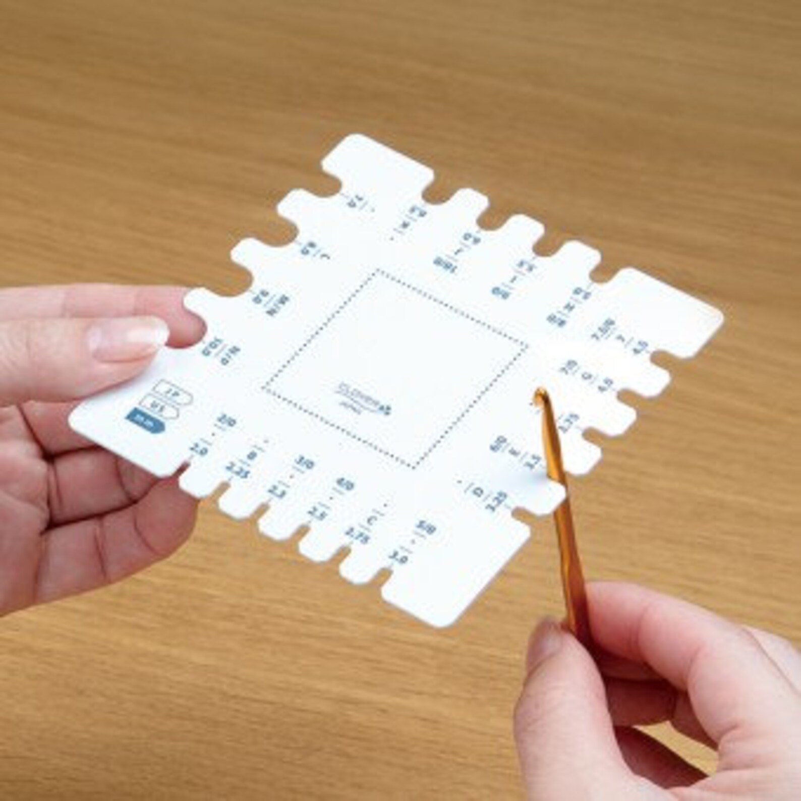 Square Swatch Ruler and Needle Gauge, Needle & Hook Sizer, Measure ...