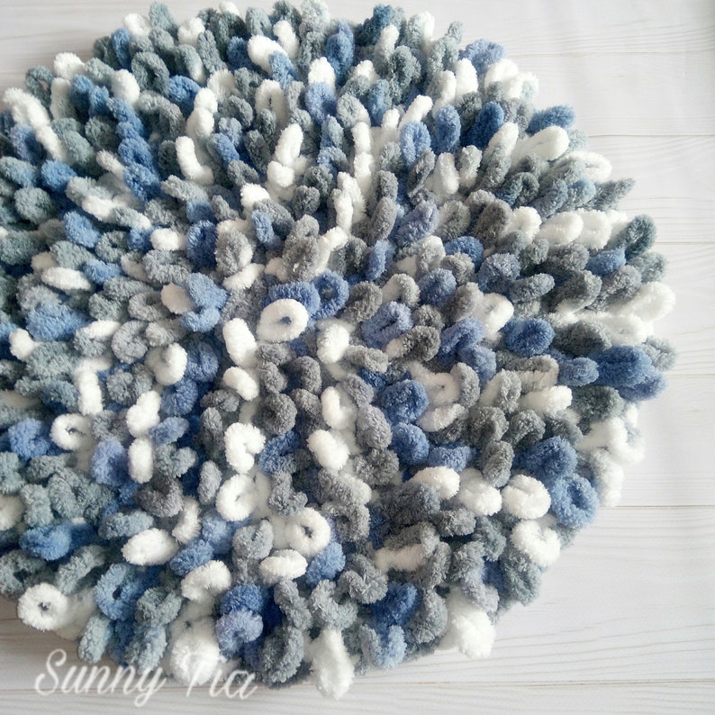 Knit Round Rug Pattern: Chunky Loop Yarn Pet Pillow (PDF Pattern) - Etsy