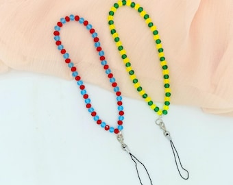 Crystal Beaded Phone Charm Strap: Cellphone Lanyard