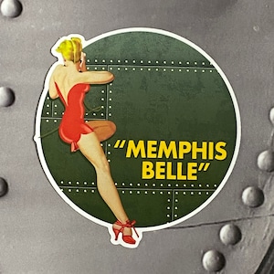 Memphis Belle Bomber Red Vinyl Sticker