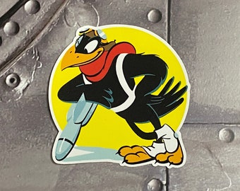 4" WWII Blackbird Bomber Art Sticker.