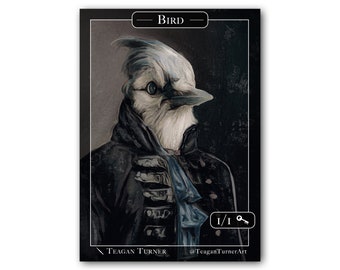 鳥トークン MTG (黒 2/2 飛行) - Etsy 日本