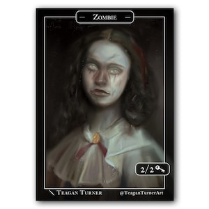 2/2 Zombie Creature Token for MTG (Magic the Gathering)