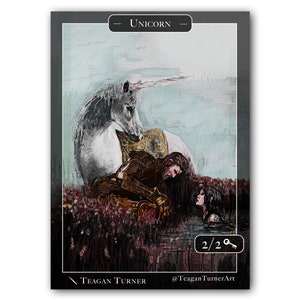 2/2 Unicorn Creature Token for MTG (Magic the Gathering)