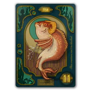 1/1 Fish Creature Token for Magic the Gathering