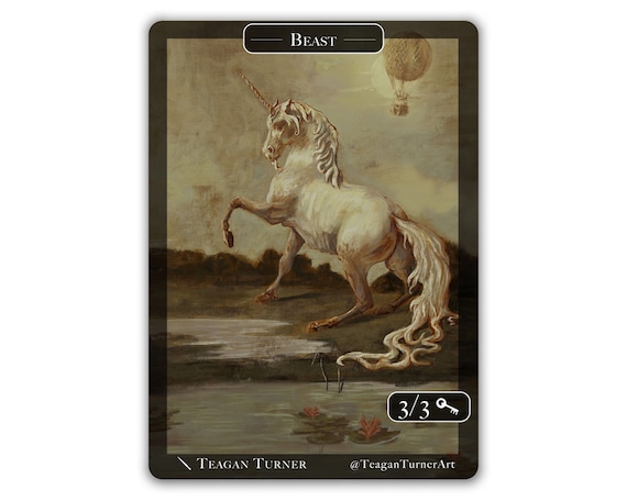 マジック：ザ・ギャザリング - ビースト　トークン　3枚 MTG □トークン□ 《ビースト/BEAST 3/3》☆FOIL☆ Tokens of