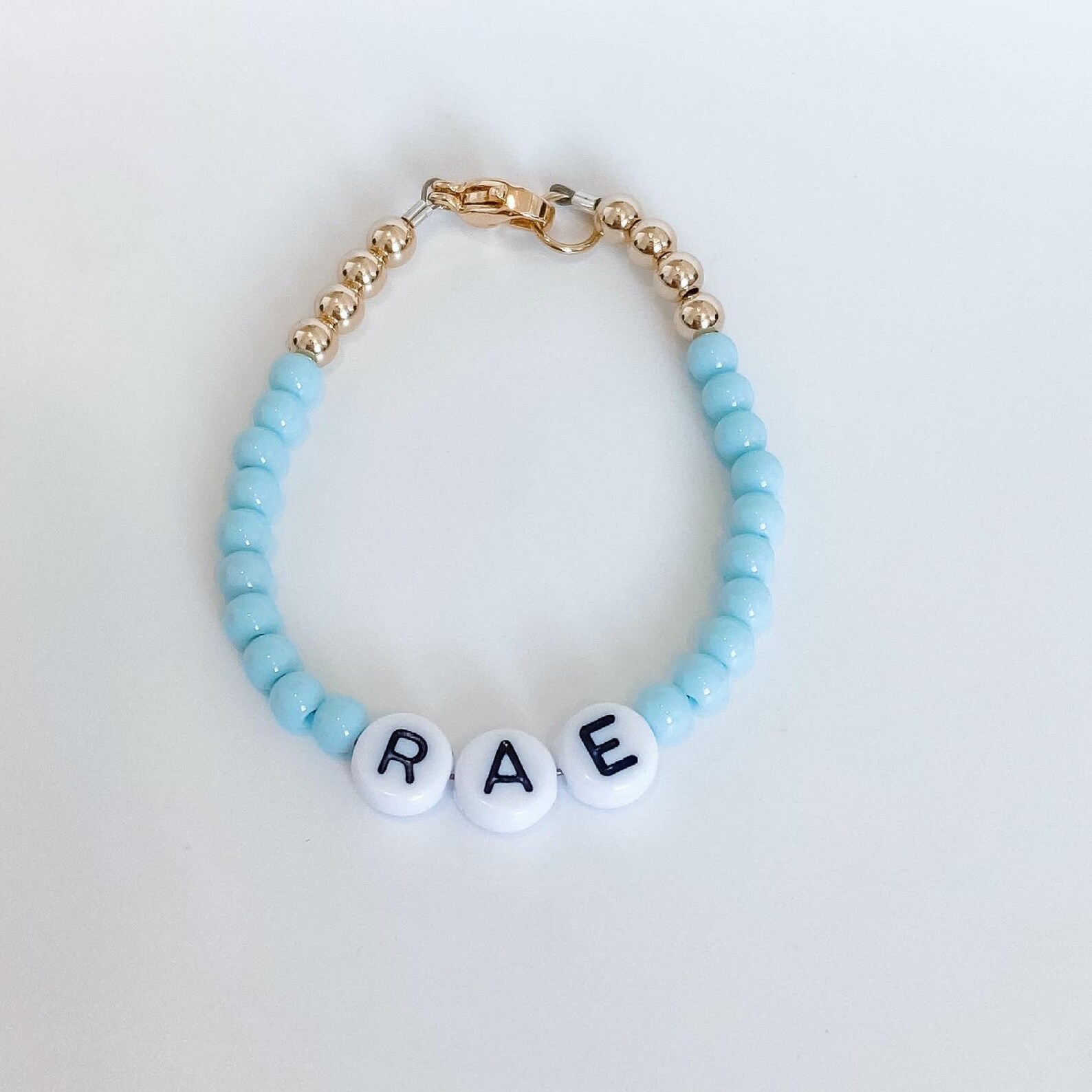 Baby Blue Custom Name Bracelet Kids Name Bracelet Baby Name Bracelet Personalized Toddler