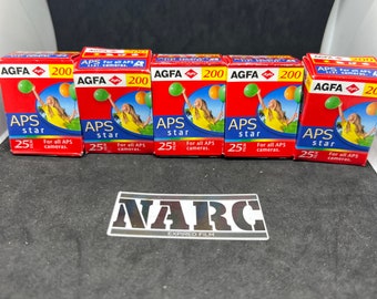 Agfa Star 200 APS 25 exp expired film auction for 5 films