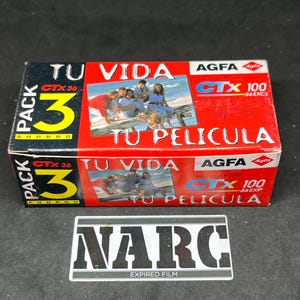 Agfa CTx  100 35mm slide film box with 3 films