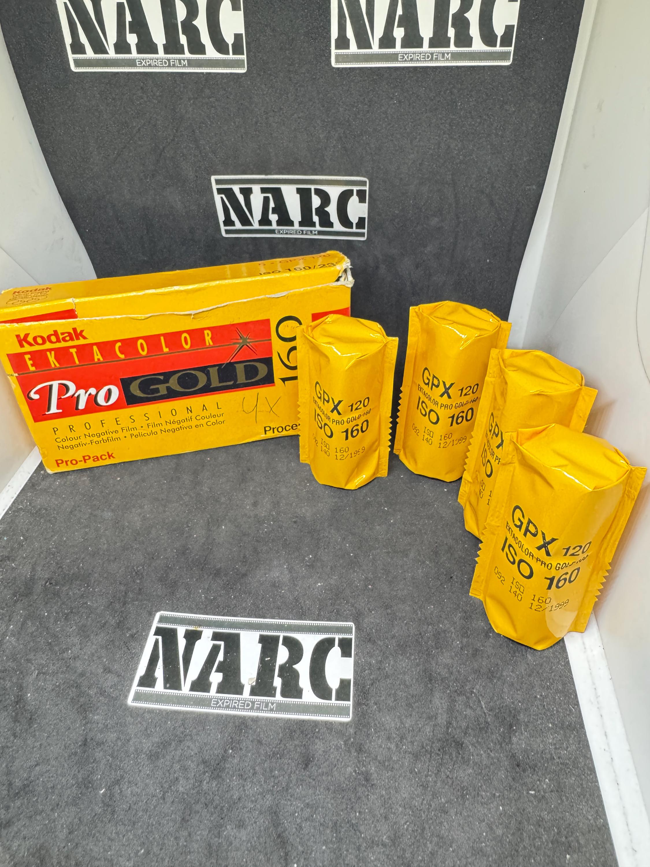 Pack De 5 Films Kodak Pro Gold 120, 100 ISO, Périmé 11/1998, Super état