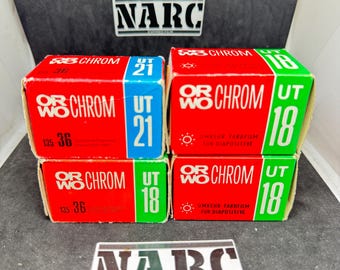 Orwo Chrome  35mm film slie lote with 4 films
