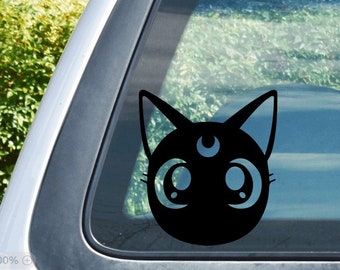 Car Decal Sailor Moon Luna, Vinyl Decal, Sailor Jupiter, Kawaii Decals, Sailor Mercury, Funny Car Decal, Anime Decals, Window Decal