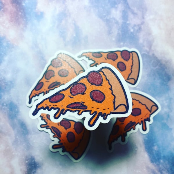 Drippy Pizza Sticker - Laptop Stickers - Funny Stickers - Hydro Flask Stickers - Cute Stickers - Skateboard Stickers