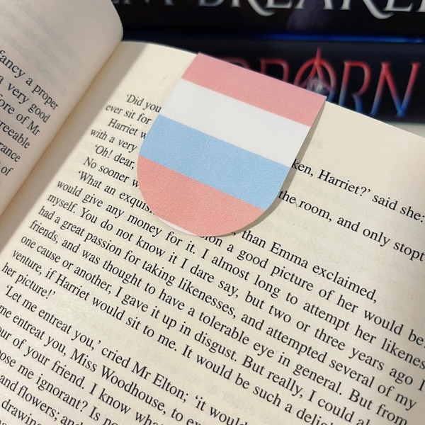TRANS PRIDE Magnetic Bookmark - Pride Month - Striped Bookmarks - Book Accessories - LGBTQIA
