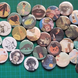 Art Pins!! - pinback buttons featuring original art