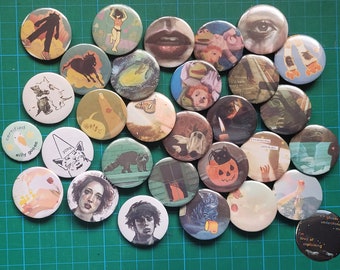 Art Pins!! - pinback buttons featuring original art