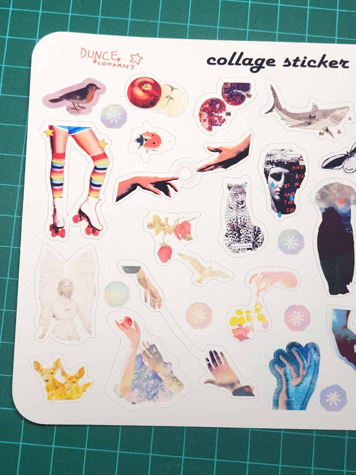 Collage Art Sticker Sheet, 45 Matte Vinyl Decals - Etsy