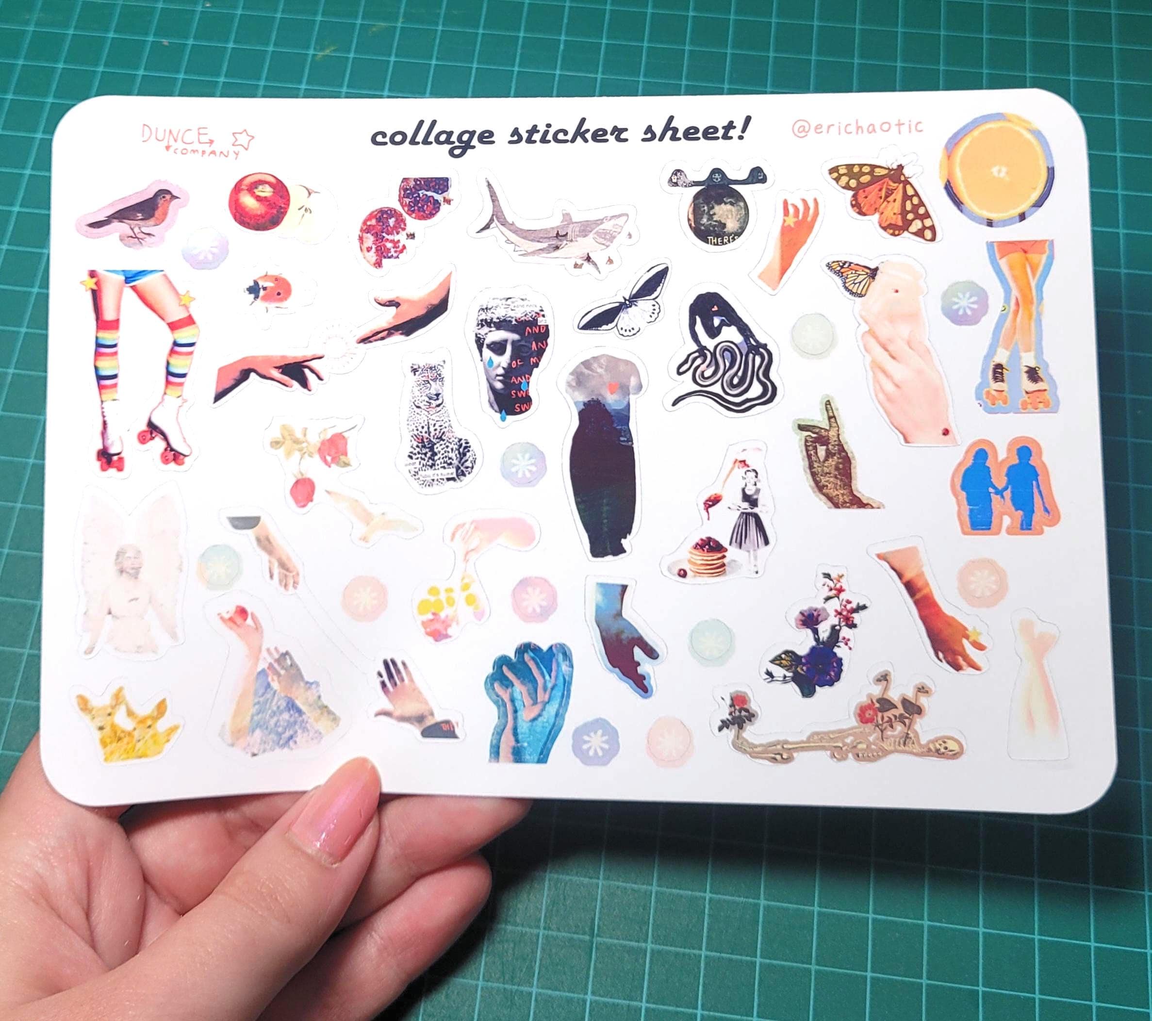 Gradient Sticker Collage Collage Art Sticker Sheet, 45 Matte Vinyl Decals - Etsy
