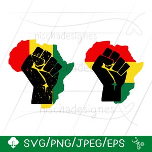 Afrika Faust SVG, afrikanische Liebe Flagge Afrika Karte SVG, SVG-Dateien für Cricut / Instant Download Fot Cricut Design Space