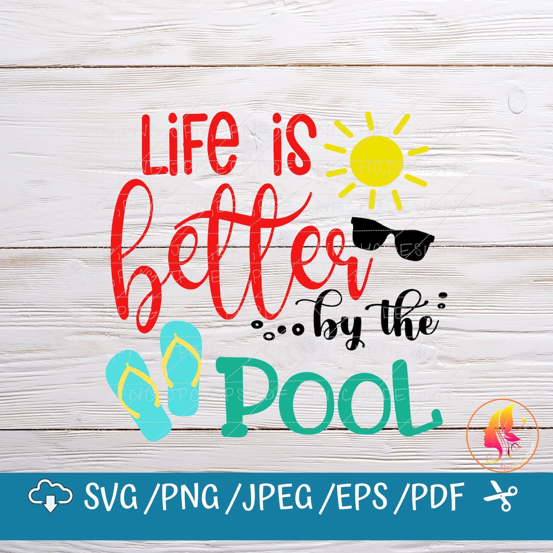 Life is Better by the Pool Svg Files for Cricut / Instant Etsy