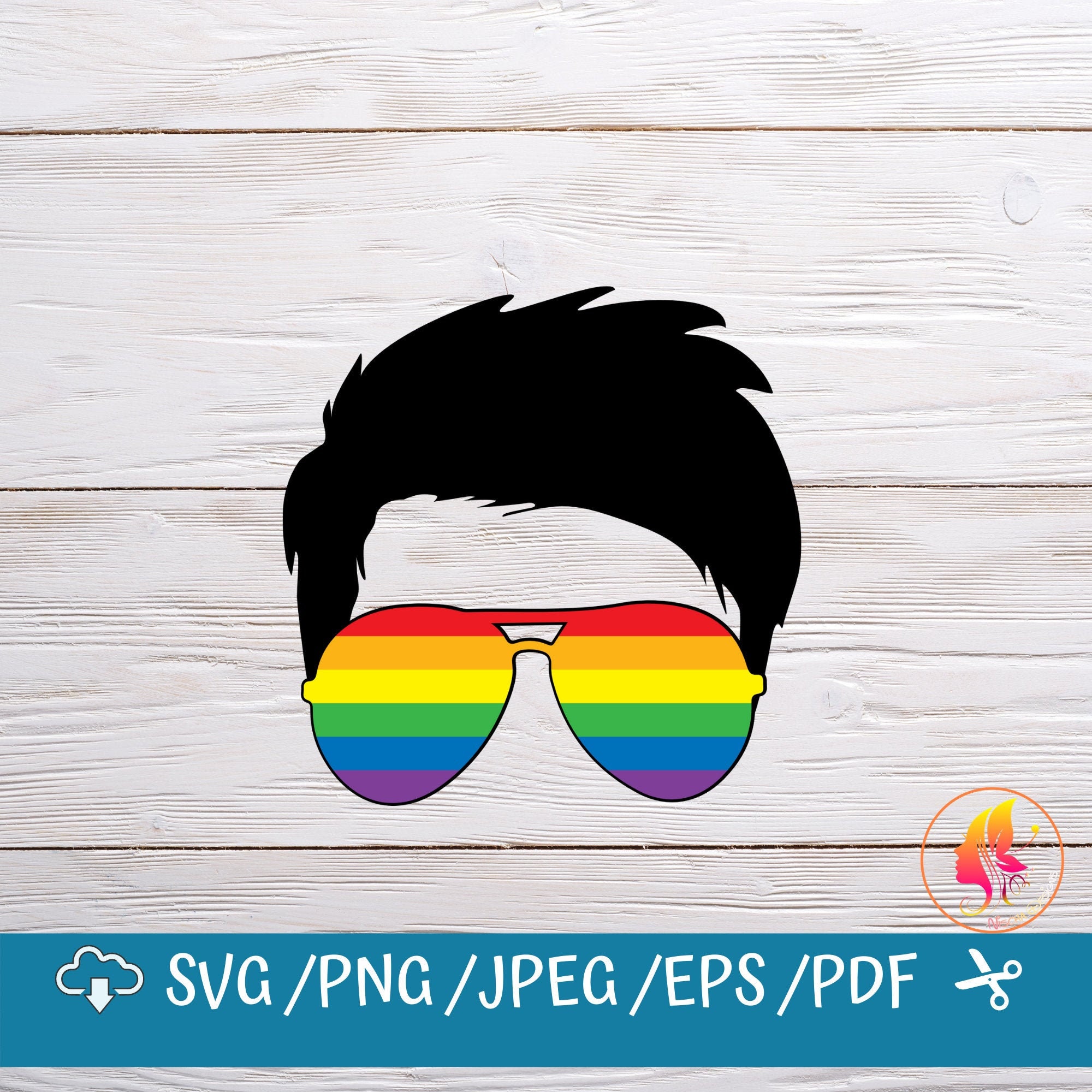 LGBT Man Sunglasses Svg Pride Svg SVG Files for / - Etsy